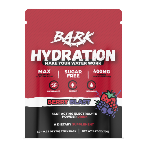 BARK Hydration – Berry Blast - Sugar Free Electrolyte Drink Mix | 10 Stick Packs