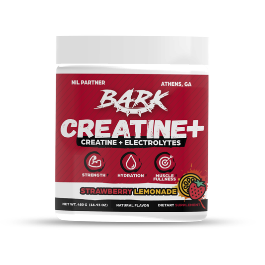 BARK Creatine+ | Strawberry Lemonade | Creatine + Electrolytes | 60 Servings