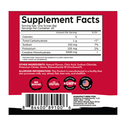 BARK Creatine+ | Strawberry Lemonade | Creatine + Electrolytes | 60 Servings