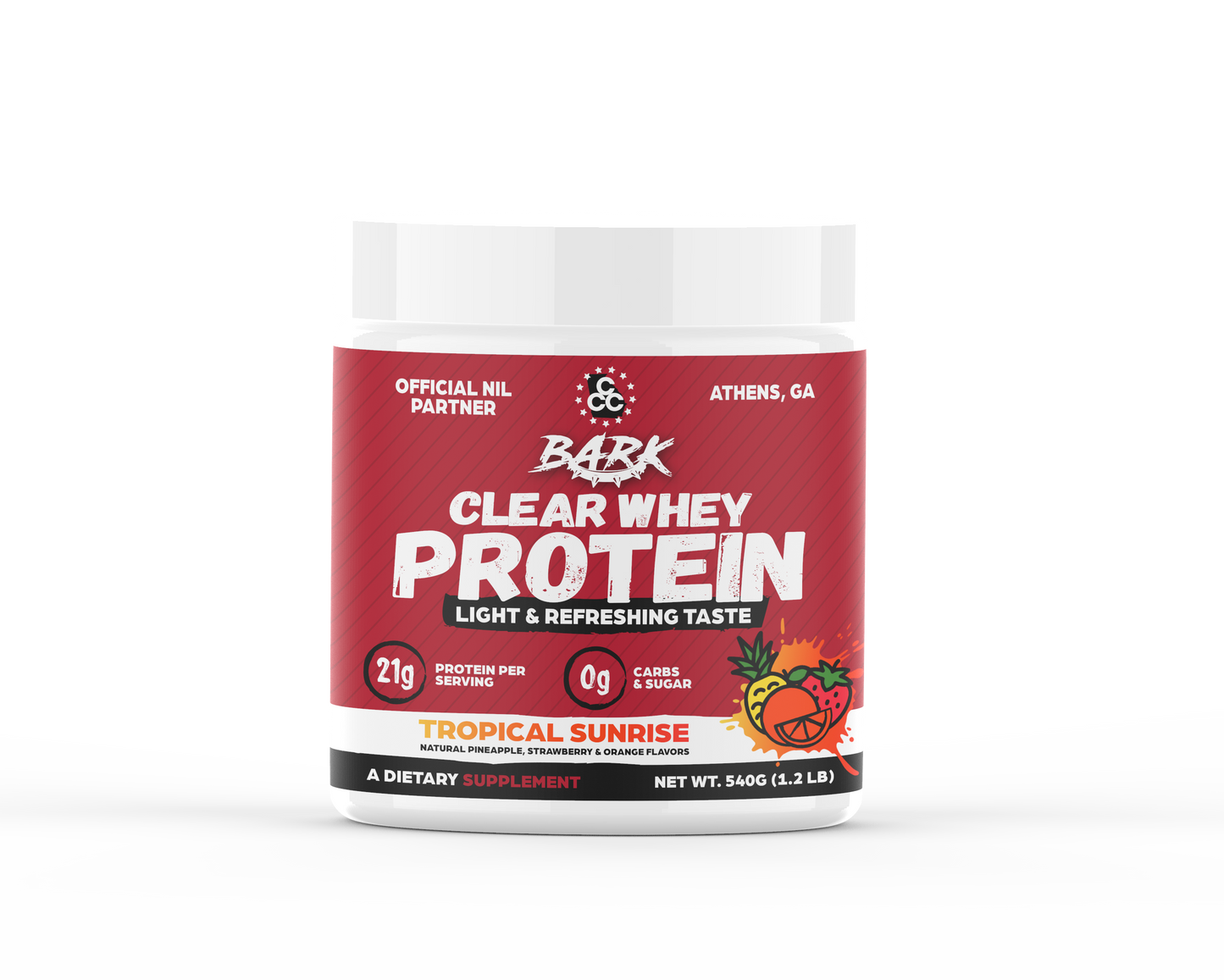 BARK Clear Whey Protein – Tropical Sunrise (1.2 LB / 540g)